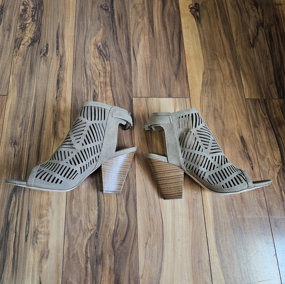 Justfab Coral Caged Heels Taupe New 7.5 - Picture 4 of 7